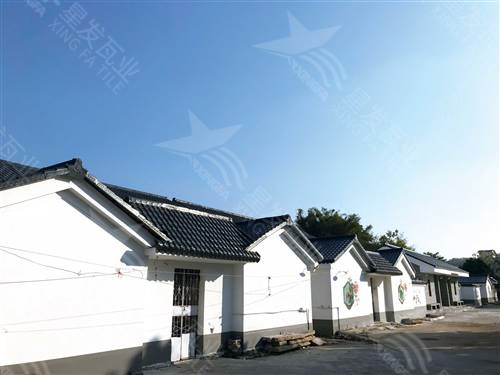 濮阳仿古树脂瓦一体屋檐装饰塑料瓦片 古建筑门楼围墙瓦中式门头仿古瓦 星发牌定制